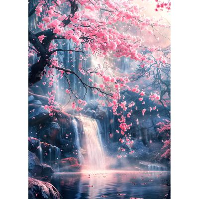 DPHERO DIY Pink Flower Diamond Painting Kit