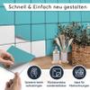 Tile Decal Stickers, Self-Adhesive Tile Film, 15 x 15 cm, Light Turquoise Green, 54 Pieces view 2