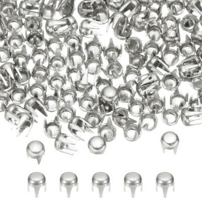 PATIKIL 90 Pcs Round Dome Rivets, Metal 4-Prong Studs