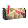 banjado American Mailbox with Paper Heart Design, 51 × 22 × 17 cm, Green Powder-Coated Steel view 1