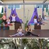 Aerial Yoga Towel Hammock with Nylon Fabric and Durable Hanging Hardware view 4