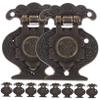 FOYTOKI 10-Piece Antique Zinc Alloy Hasp Latches, Non-Deformable, Vintage Style, Rust-Resistant, with Mounting Screws for Wooden and Wine Crates view 1