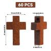 msymsyu Wooden Cross 60 pcs 21x14x5mm view 2
