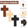 msymsyu Wooden Cross 60 pcs 21x14x5mm view 3