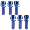 Conical-Head Titanium Bolts and Nuts with Washers, M5 x (16/18/20) mm, Multicolor, 6-Pack for Mountain Bikes (Blue, M5 x 18) view 1