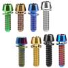 Conical-Head Titanium Bolts and Nuts with Washers, M5 x (16/18/20) mm, Multicolor, 6-Pack for Mountain Bikes (Blue, M5 x 18) view 2
