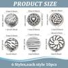 CRAFTYMELODY 60 pcs Tibetan Spacer Beads view 2