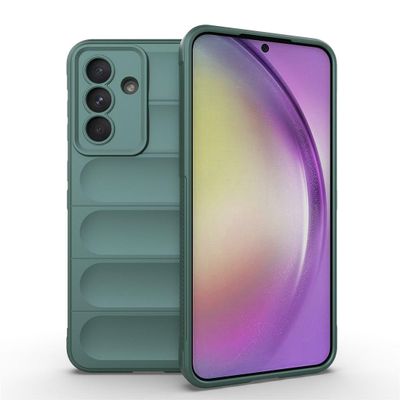 SATURCASE Case for Samsung Galaxy A36 5G, Flexible TPU Silicone, Anti-Drop Airbag, Non-Slip, AB Green