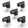 ERGAOBOY 5-Pack 6 mm OD x 1/2" BSP Male 90° Push-to-Connect Elbow Fittings view 1