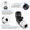 ERGAOBOY 5-Pack 6 mm OD x 1/2" BSP Male 90° Push-to-Connect Elbow Fittings view 3