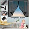 Magnetic Fly Screen for Windows 218 x 259 cm, Black view 3