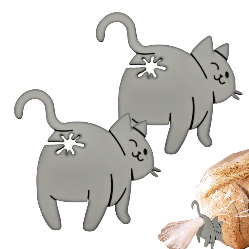 Cat Butt Bread Clips - 2 Set