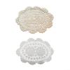 Traditional Oval Table Mat, Hand-Crocheted, Floral Lace, Elegant Dining Room Decoration (White) view 2