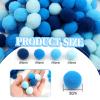 TOAOB 200 Pcs Craft Pom Poms 2 cm Blue view 2