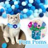 TOAOB 200 Pcs Craft Pom Poms 2 cm Blue view 3
