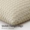 Artscope Geometric Corduroy Cushion Cover, 45 x 45 cm, Beige, Set of 1 view 3
