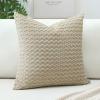 Artscope Geometric Corduroy Cushion Cover, 45 x 45 cm, Beige, Set of 1 view 4