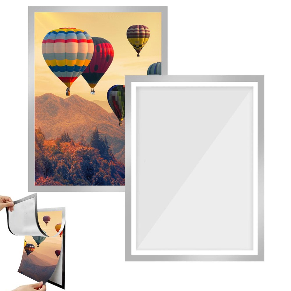 GANILITY Diamond Painting Frames, 2 Pack 30 x 40 cm Self-Adhesive Magnetic Frames, Silver