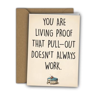 Edition Colibri Funny Birthday Card – Rude Age Joke for Adults & Seniors – Humorous Card for Him, Her, Friend, Husband or Wife – Blank Inside – A6 Format, Pull-Out