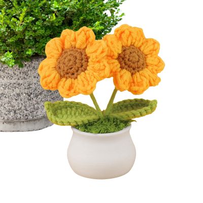 Handmade Knitted Sunflower