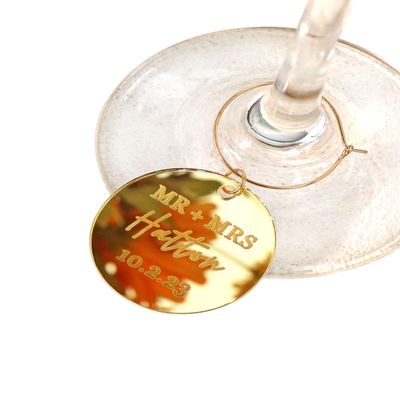 Personalized Glass Markers - Heart & Name
