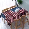 PHAYAH Rectangular American Flag Tablecloth, 137.2 x 183.9 cm, Decorative Table Cover for Dining Tables, Buffets, Parties and Camping view 1