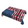 PHAYAH Rectangular American Flag Tablecloth, 137.2 x 183.9 cm, Decorative Table Cover for Dining Tables, Buffets, Parties and Camping view 2