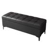 Modern Leather Storage Bench for Bedroom, Living Room, or Entryway view 1