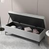 Modern Leather Storage Bench for Bedroom, Living Room, or Entryway view 2