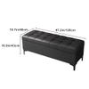 Modern Leather Storage Bench for Bedroom, Living Room, or Entryway view 3