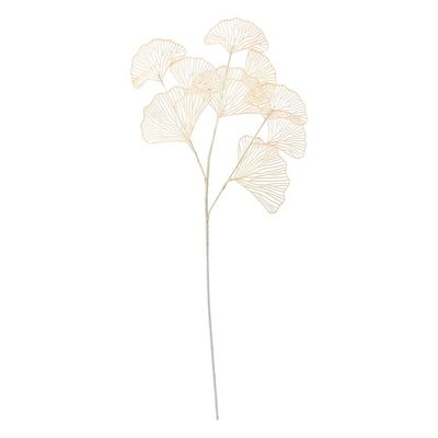 3-Pronged Ginkgo Leaf Flowers, Artificial Flowers (Gold)