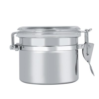Yosoo Health Gear Airtight Stainless Steel Storage Container, 10 x 7.4 cm, for Coffee, Tea, Sugar, Flour, Cookies, Candy, Kitchen and Lunchbox