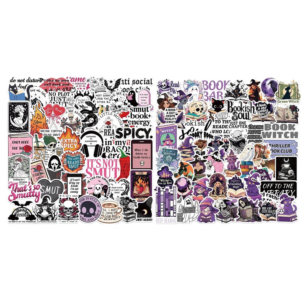 100 Smutty Book Stickers for Fans