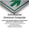 V Safety Safety Sign “Danger Fire Risk,” Landscape, 300 x 100 mm, 3 mm, Brushed Aluminum Composite view 3