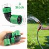 Chenove Gardena 1/2-Inch Couplers, 3-Piece 90° Garden Hose Elbow Adapters view 2
