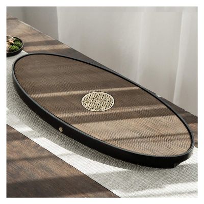 MYVVKIA Rectangular Stone Tea Tray with Water Reservoir