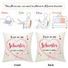 Zalingo Sister Decorative Pillow Cover with Heart Design view 3