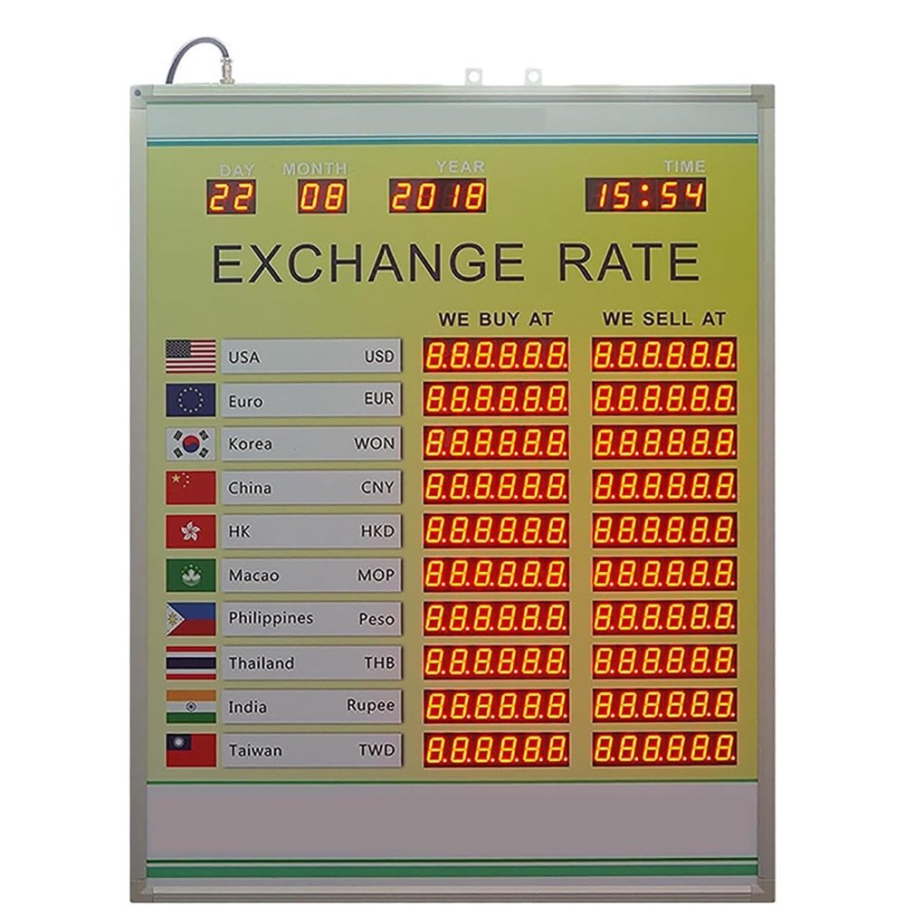 MObyat LED Exchange Rate Display with Remote Control