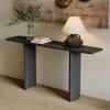 WTIWJY Farmhouse Console Table, Narrow Wood Entryway Table, Black, 55.1 in view 1