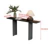 WTIWJY Farmhouse Console Table, Narrow Wood Entryway Table, Black, 55.1 in view 2