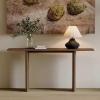 WTIWJY Farmhouse Console Table, Narrow Wood Entryway Table, Black, 55.1 in view 3