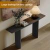 WTIWJY Farmhouse Console Table, Narrow Wood Entryway Table, Black, 55.1 in view 4