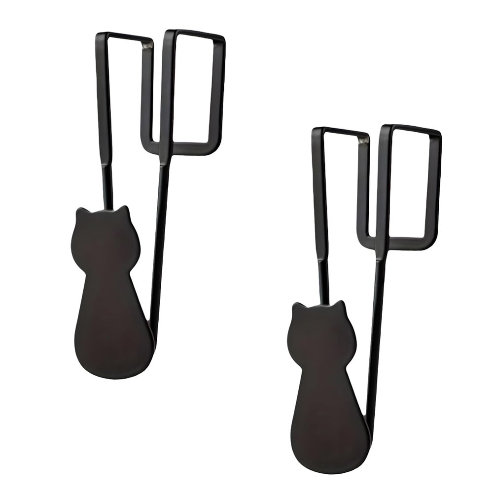 2-Pack Cat Towel Holders - Metal