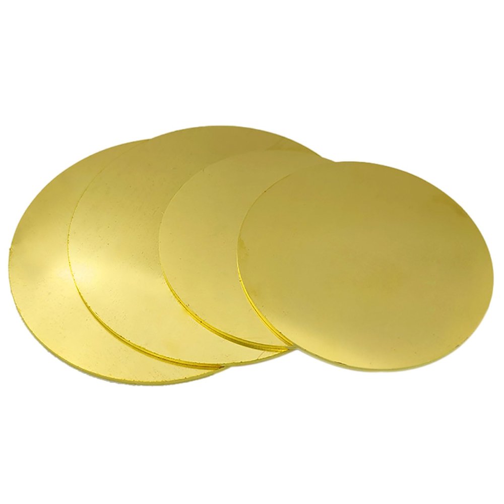 2-Piece H62 Brass Sheet Set, 1 mm Thick, 10/15/20 mm Diameter, for Crafts and Repairs (1 × 20 mm)