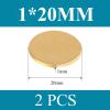 2-Piece H62 Brass Sheet Set, 1 mm Thick, 10/15/20 mm Diameter, for Crafts and Repairs (1 × 20 mm) view 2