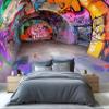 GIVLWF Graffiti Peel-and-Stick Wallpaper Mural for Bedroom and Living Room view 2