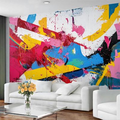 GIVLWF Abstract Graffiti Wall Mural Wallpaper, 150 x 105 cm