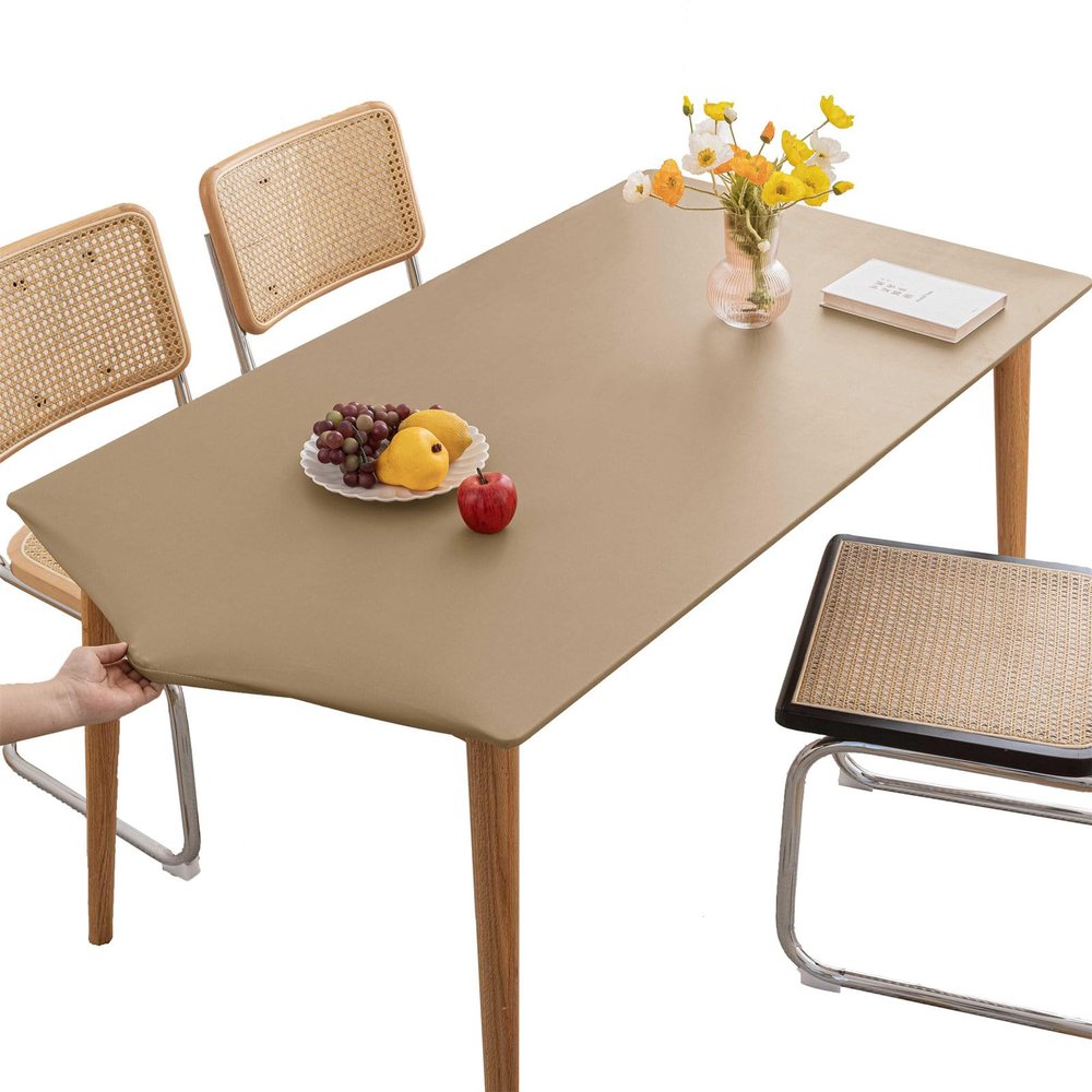 Morbuy Waterproof Square Tablecloth, PU Leather, Wipe-Clean, Oil- and Stain-Resistant, 70 x 70 cm