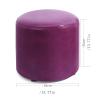 Small Ottoman Footstool, Versatile Leather Pouf for Living Room, Compact Sofa Stool, Round Accent Seat, Coffee Table, Home Decor, Easy Assembly, Stylish and Functional view 2
