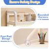 130 cm Multipurpose Metal Desk Shelf with Pegboard, White view 4